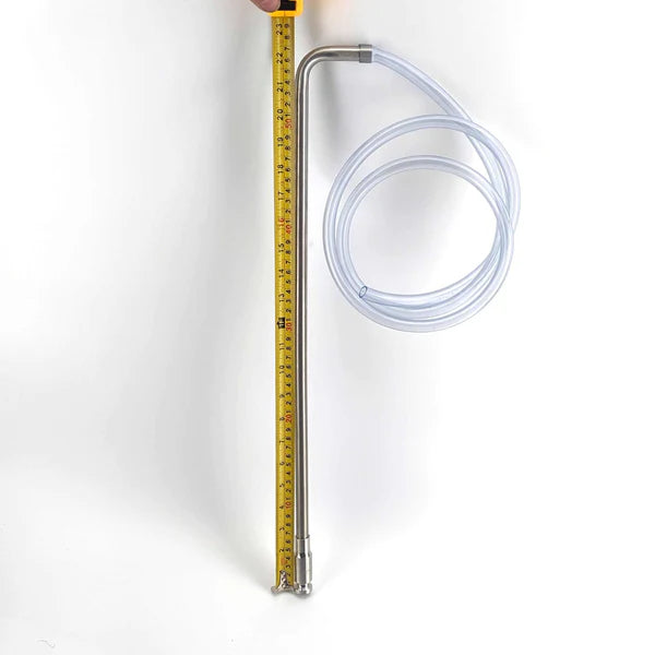 57cm Stainless Siphon with 1.5m Heavy Duty Silicone Tube (10mm ID)