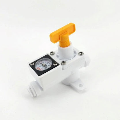 8mm duotight - Inline Regulator with integrated gauge (white) 0-60psi