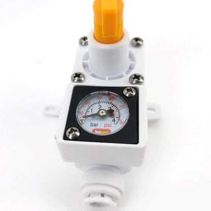 8mm duotight - Inline Regulator with integrated gauge (white) 0-60psi