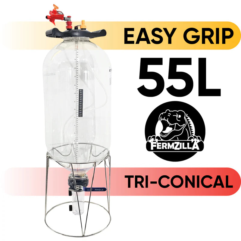 55L FermZilla Tri-Conical Easy-Grip Pressure Fermenter Starter Kit
