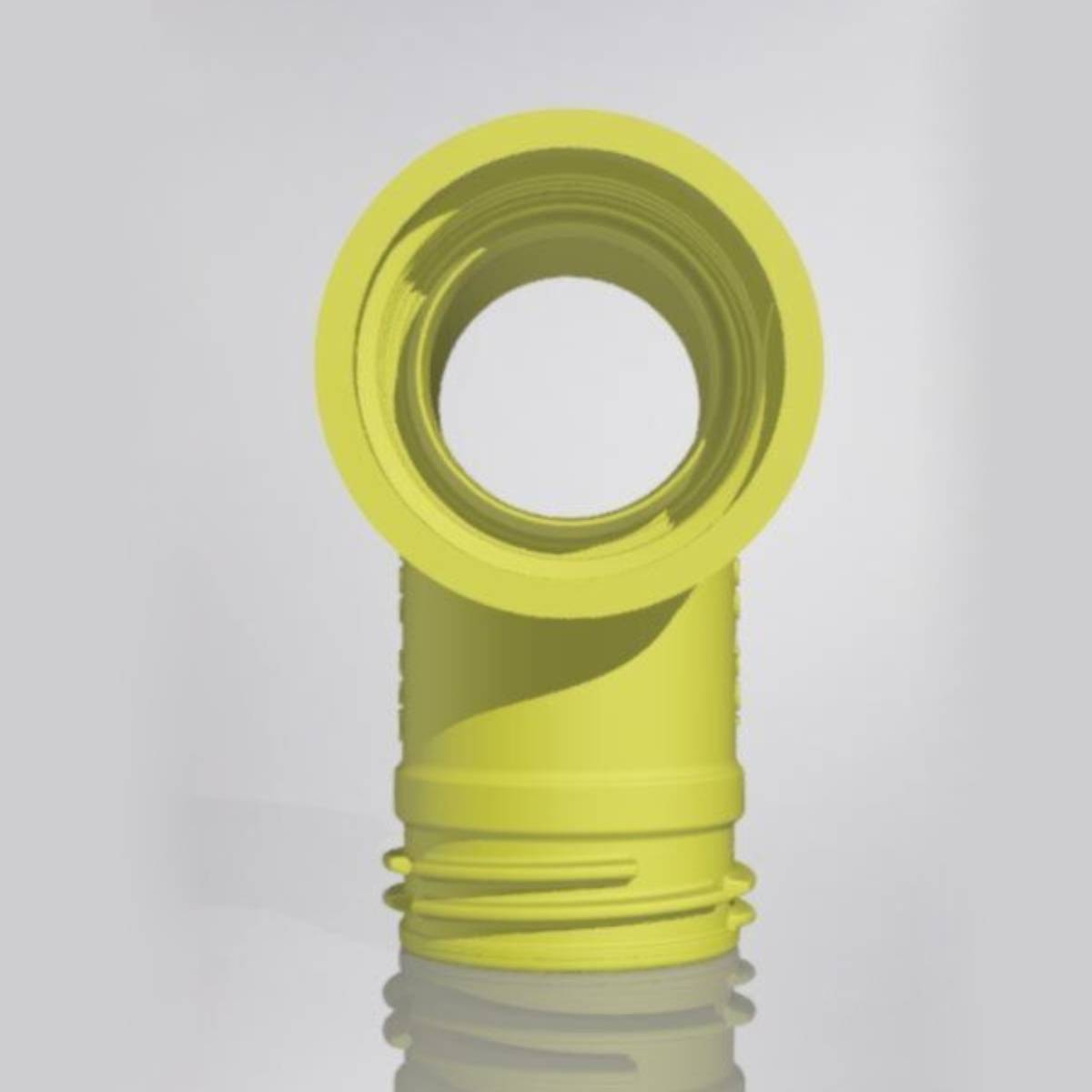 Tee piece connector for PET bottles and carbonation caps