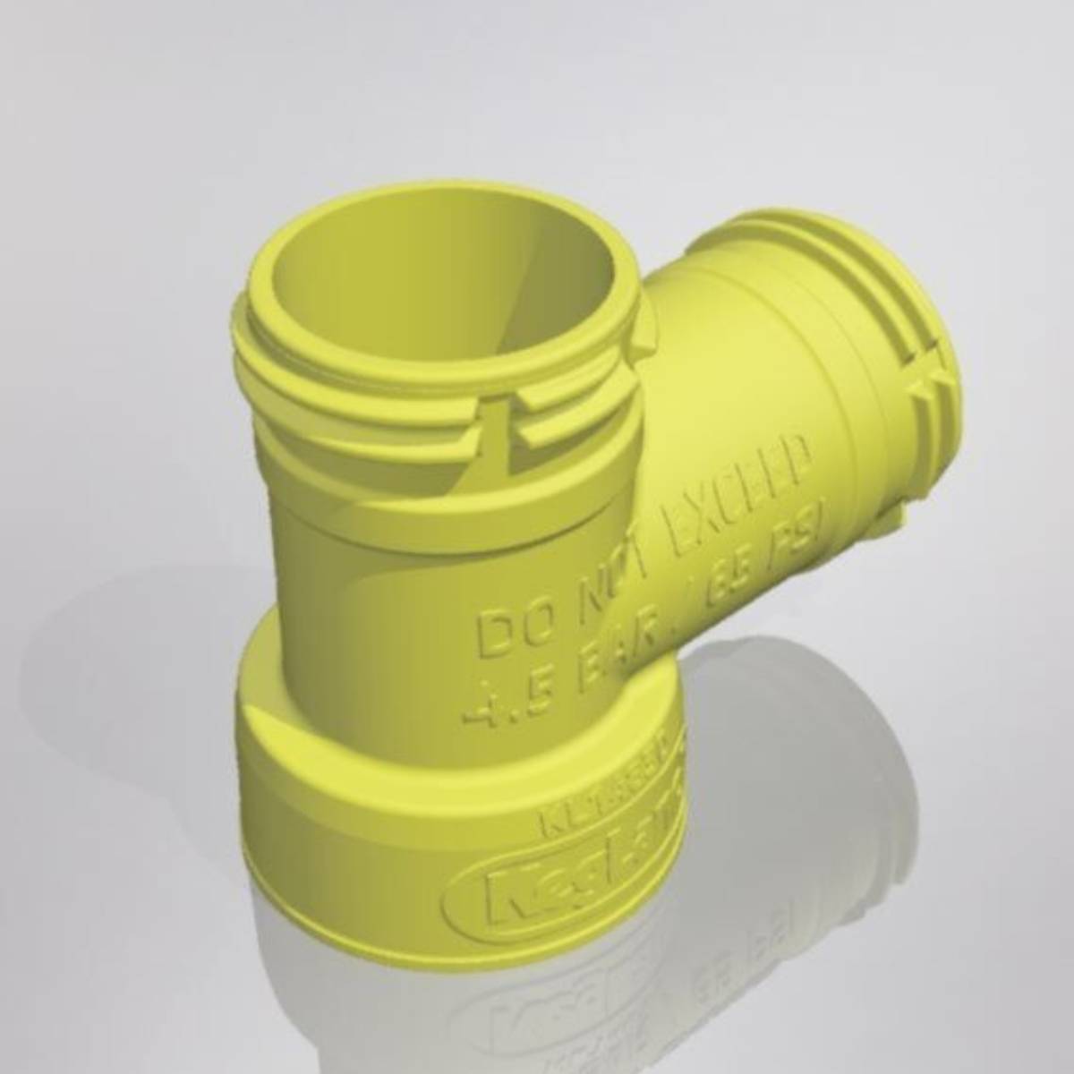 Tee piece connector for PET bottles and carbonation caps