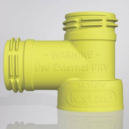 Tee piece connector for PET bottles and carbonation caps