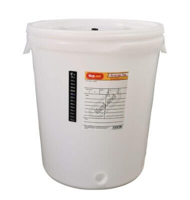 30L WIDE LID FERMENTER KIT WITH TAP, AIRLOCK, GROMMET AND STICK ON THERMOMETER - KL01564
