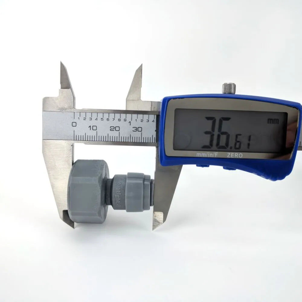 duotight 8mm (5/16") Push In Fitting to 5/8" BSP thread to keg coupler or tap shank