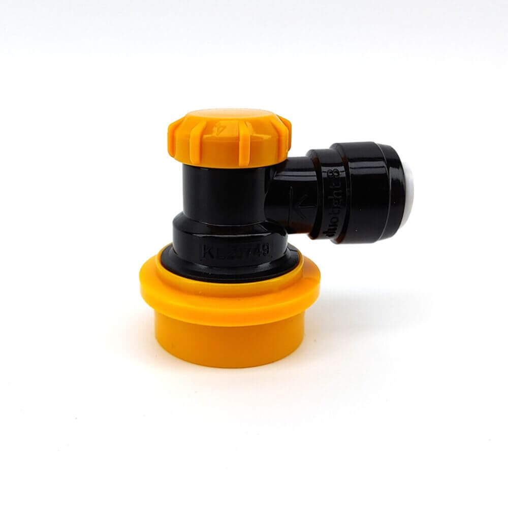 duotight 8mm (5/16") x Ball Lock Disconnect (Black + Yellow/Liquid)