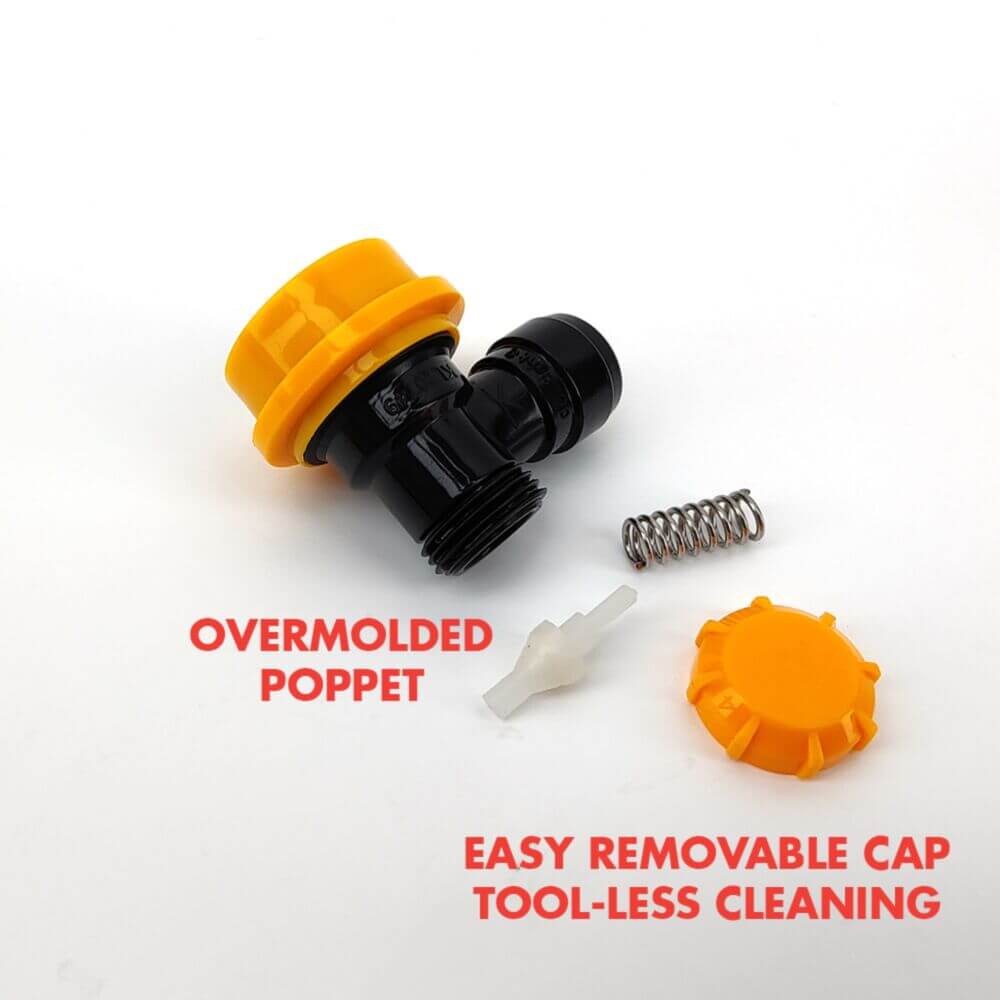 duotight 8mm (5/16") x Ball Lock Disconnect (Black + Yellow/Liquid)
