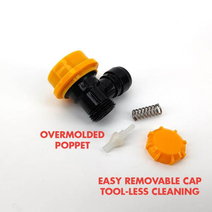 duotight 8mm (5/16") x Ball Lock Disconnect (Black + Yellow/Liquid)