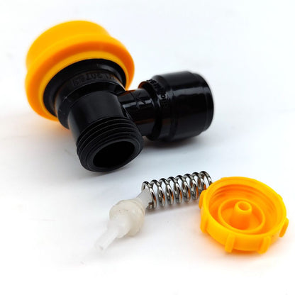 duotight 9.5mm (3/8") x Ball Lock Disconnect - (Black + Yellow Liquid)