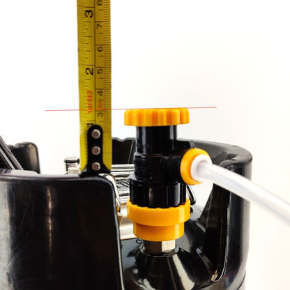duotight 8mm x Flow Control Ball Lock Disconnect (Liquid Black + Yellow) (POK)