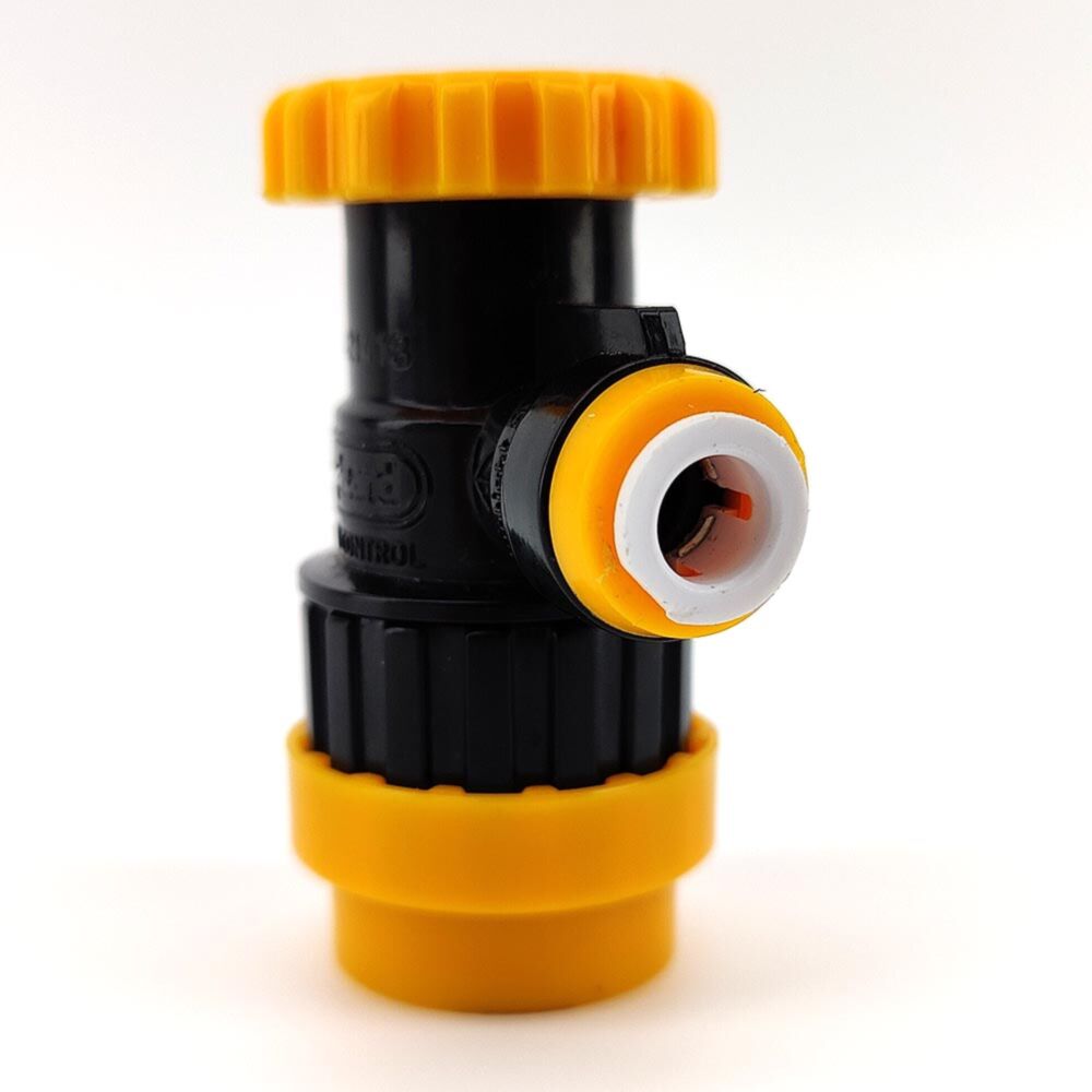 duotight 8mm x Flow Control Ball Lock Disconnect (Liquid Black + Yellow) (POK)