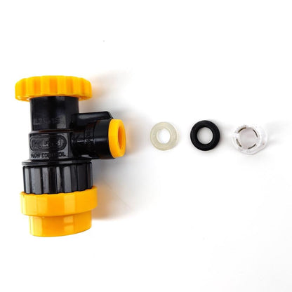 duotight 8mm x Flow Control Ball Lock Disconnect (Liquid Black + Yellow) (POK)